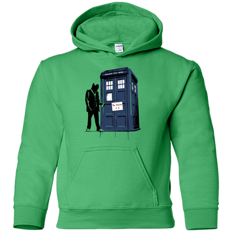 Sweatshirts Irish Green / YS Exit Through Tardis Youth Hoodie