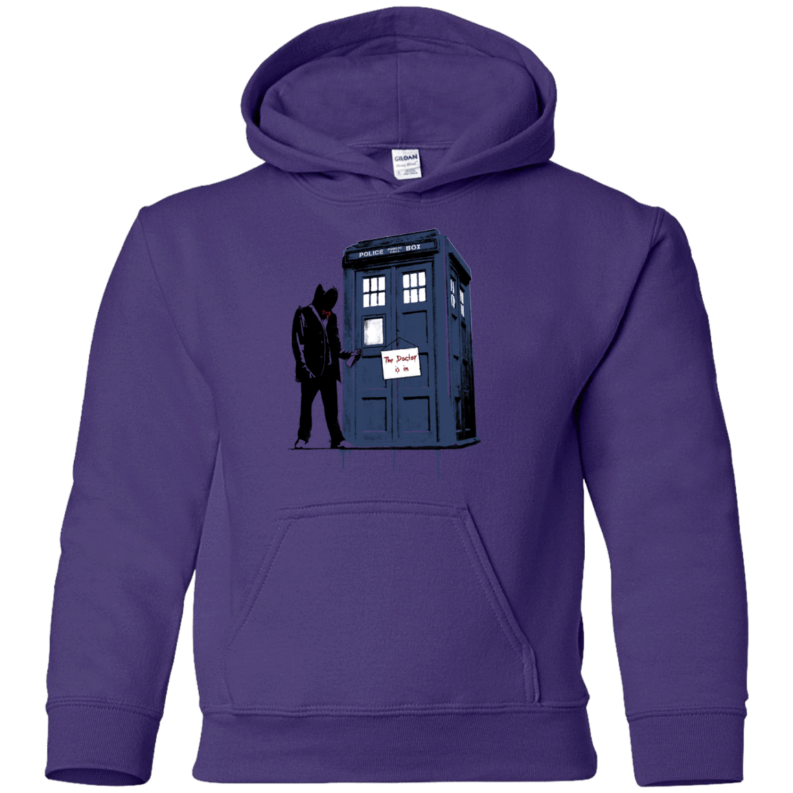 Sweatshirts Purple / YS Exit Through Tardis Youth Hoodie