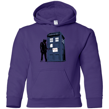 Sweatshirts Purple / YS Exit Through Tardis Youth Hoodie