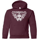 Sweatshirts Maroon / YS Expendable Troopers Youth Hoodie