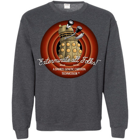 Sweatshirts Dark Heather / Small Exterminate All Folks Crewneck Sweatshirt