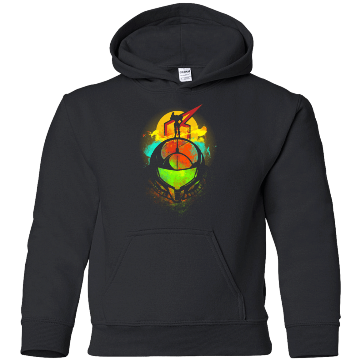 Sweatshirts Black / YS Face of Metroid Youth Hoodie
