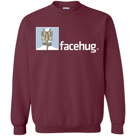 Sweatshirts Maroon / Small FACEHUG Crewneck Sweatshirt