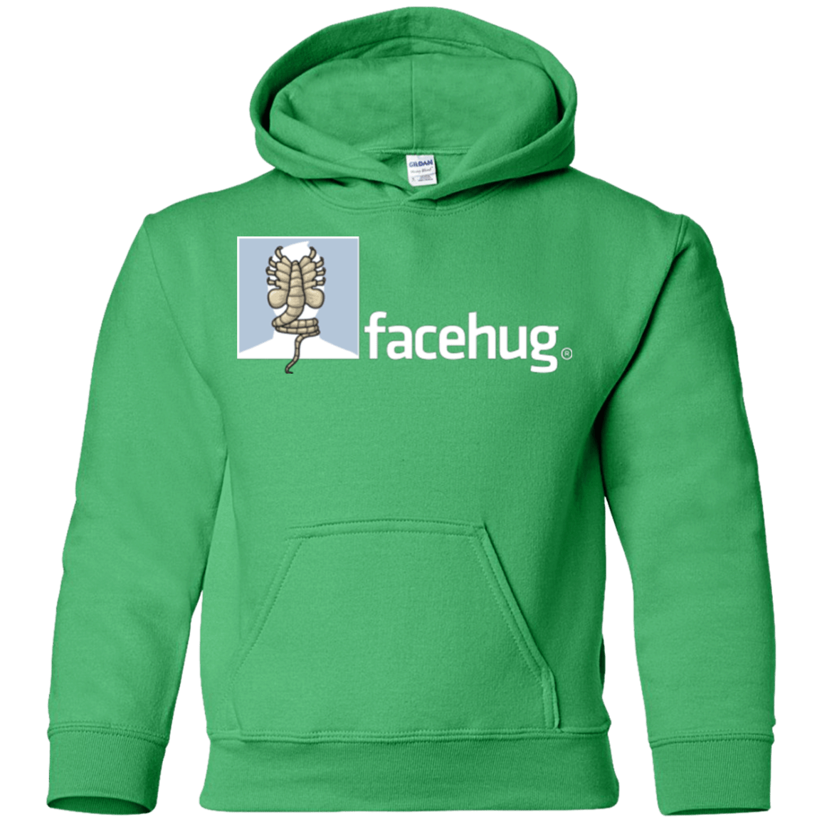 Sweatshirts Irish Green / YS FACEHUG Youth Hoodie