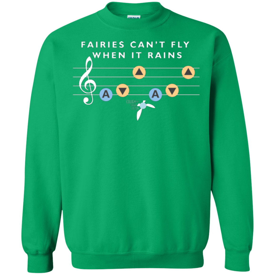 Sweatshirts Irish Green / Small Fairies Can't Fly When It Rains Crewneck Sweatshirt