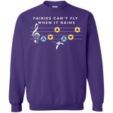 Sweatshirts Purple / Small Fairies Can't Fly When It Rains Crewneck Sweatshirt