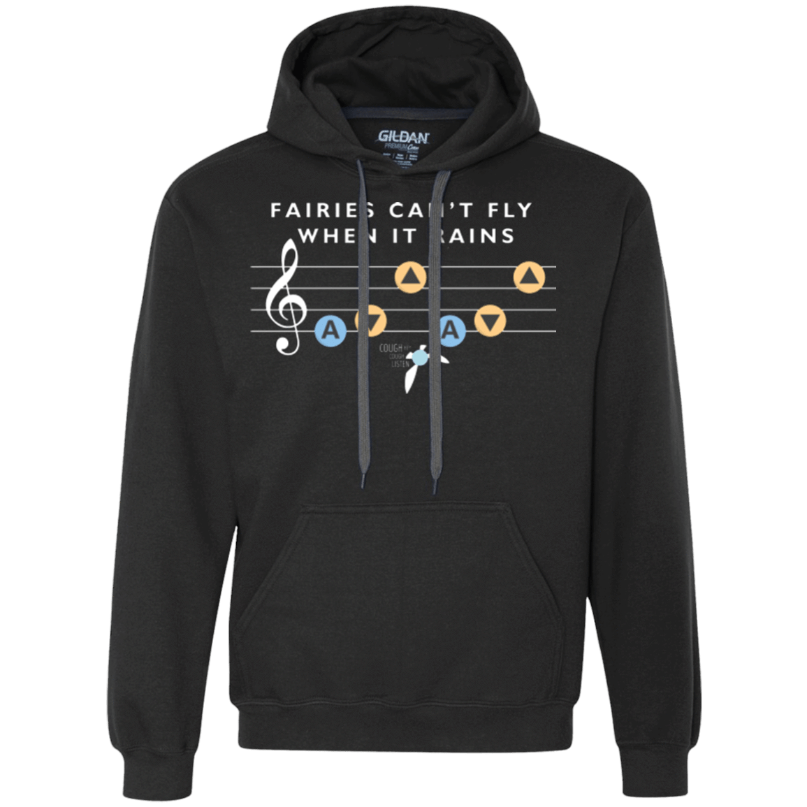 Sweatshirts Black / Small Fairies Can't Fly When It Rains Premium Fleece Hoodie