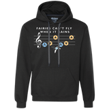 Sweatshirts Black / Small Fairies Can't Fly When It Rains Premium Fleece Hoodie