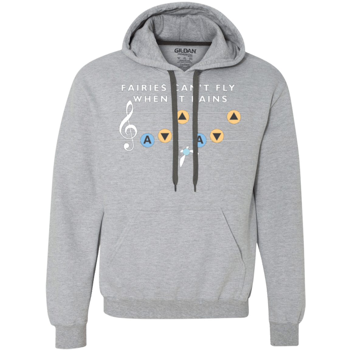 Sweatshirts Sport Grey / Small Fairies Can't Fly When It Rains Premium Fleece Hoodie