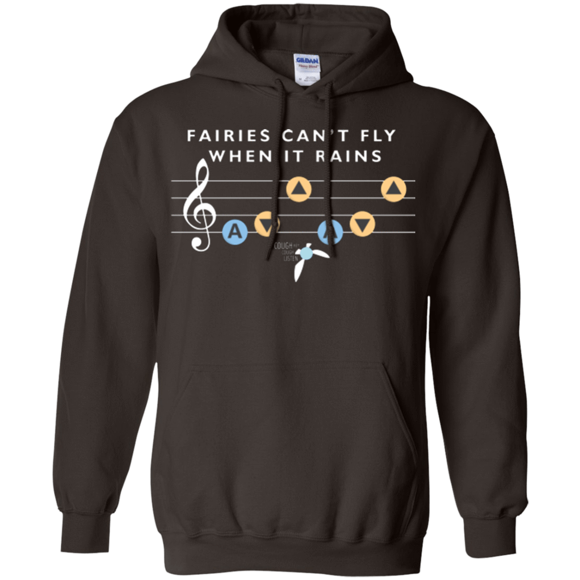 Sweatshirts Dark Chocolate / Small Fairies Can't Fly When It Rains Pullover Hoodie