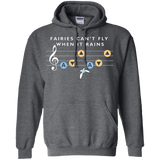 Sweatshirts Dark Heather / Small Fairies Can't Fly When It Rains Pullover Hoodie