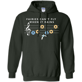 Sweatshirts Forest Green / Small Fairies Can't Fly When It Rains Pullover Hoodie