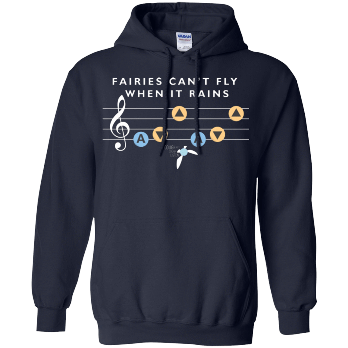 Sweatshirts Navy / Small Fairies Can't Fly When It Rains Pullover Hoodie