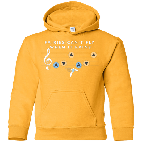 Sweatshirts Gold / YS Fairies Can't Fly When It Rains Youth Hoodie