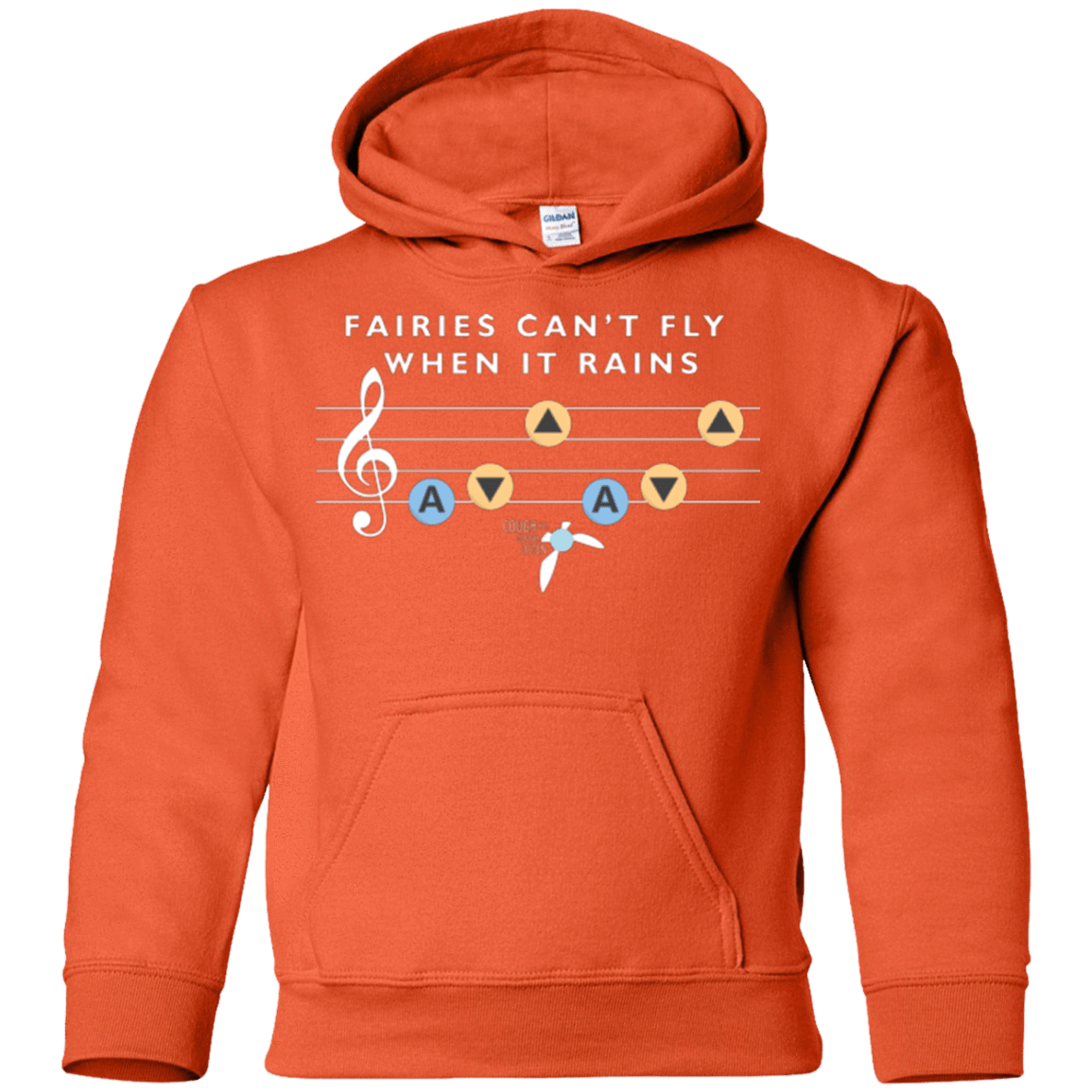 Sweatshirts Orange / YS Fairies Can't Fly When It Rains Youth Hoodie