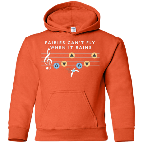 Sweatshirts Orange / YS Fairies Can't Fly When It Rains Youth Hoodie