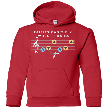 Sweatshirts Red / YS Fairies Can't Fly When It Rains Youth Hoodie