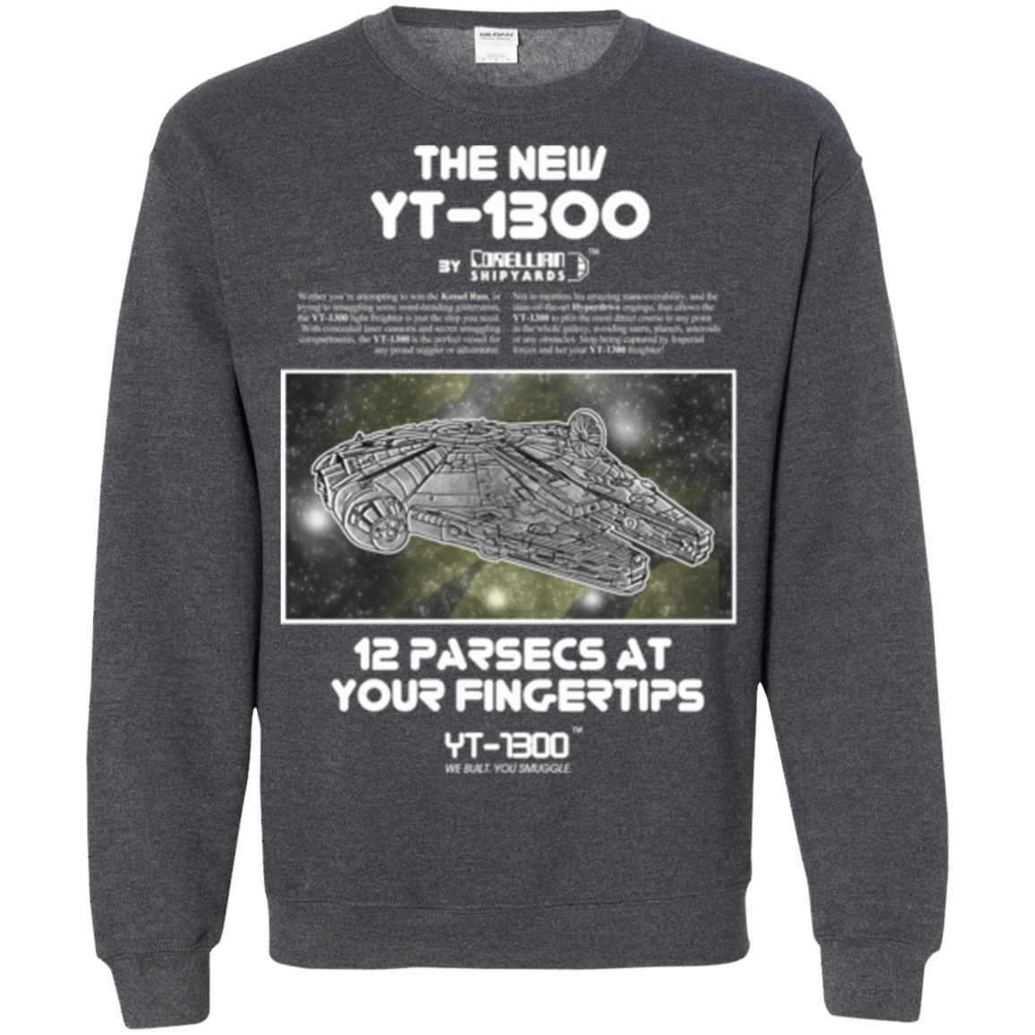Sweatshirts Dark Heather / Small Falcon YT-3000 Crewneck Sweatshirt