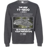 Sweatshirts Dark Heather / Small Falcon YT-3000 Crewneck Sweatshirt