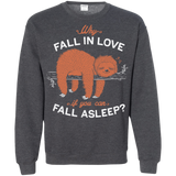 Sweatshirts Dark Heather / S Fall Asleep Crewneck Sweatshirt