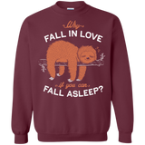 Sweatshirts Maroon / S Fall Asleep Crewneck Sweatshirt