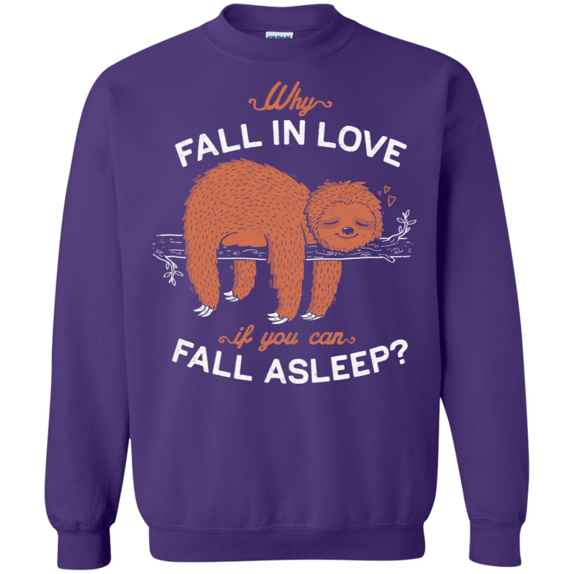 Sweatshirts Purple / S Fall Asleep Crewneck Sweatshirt
