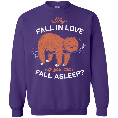 Sweatshirts Purple / S Fall Asleep Crewneck Sweatshirt