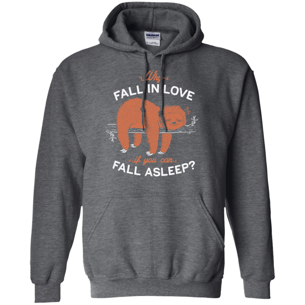 Sweatshirts Dark Heather / S Fall Asleep Pullover Hoodie