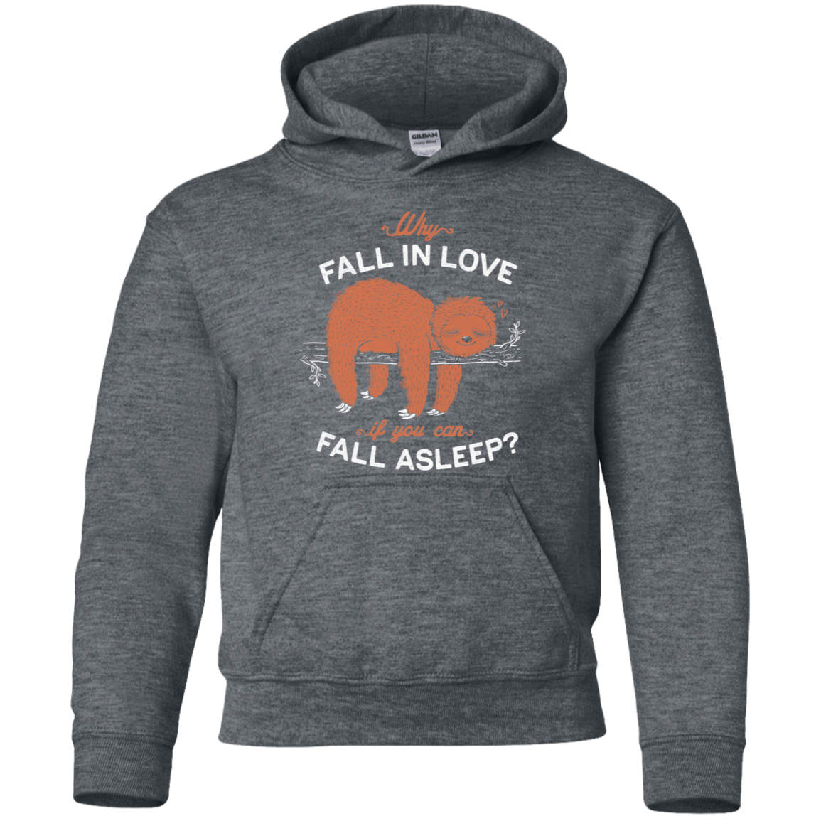 Sweatshirts Dark Heather / YS Fall Asleep Youth Hoodie