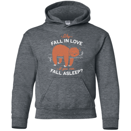 Sweatshirts Dark Heather / YS Fall Asleep Youth Hoodie