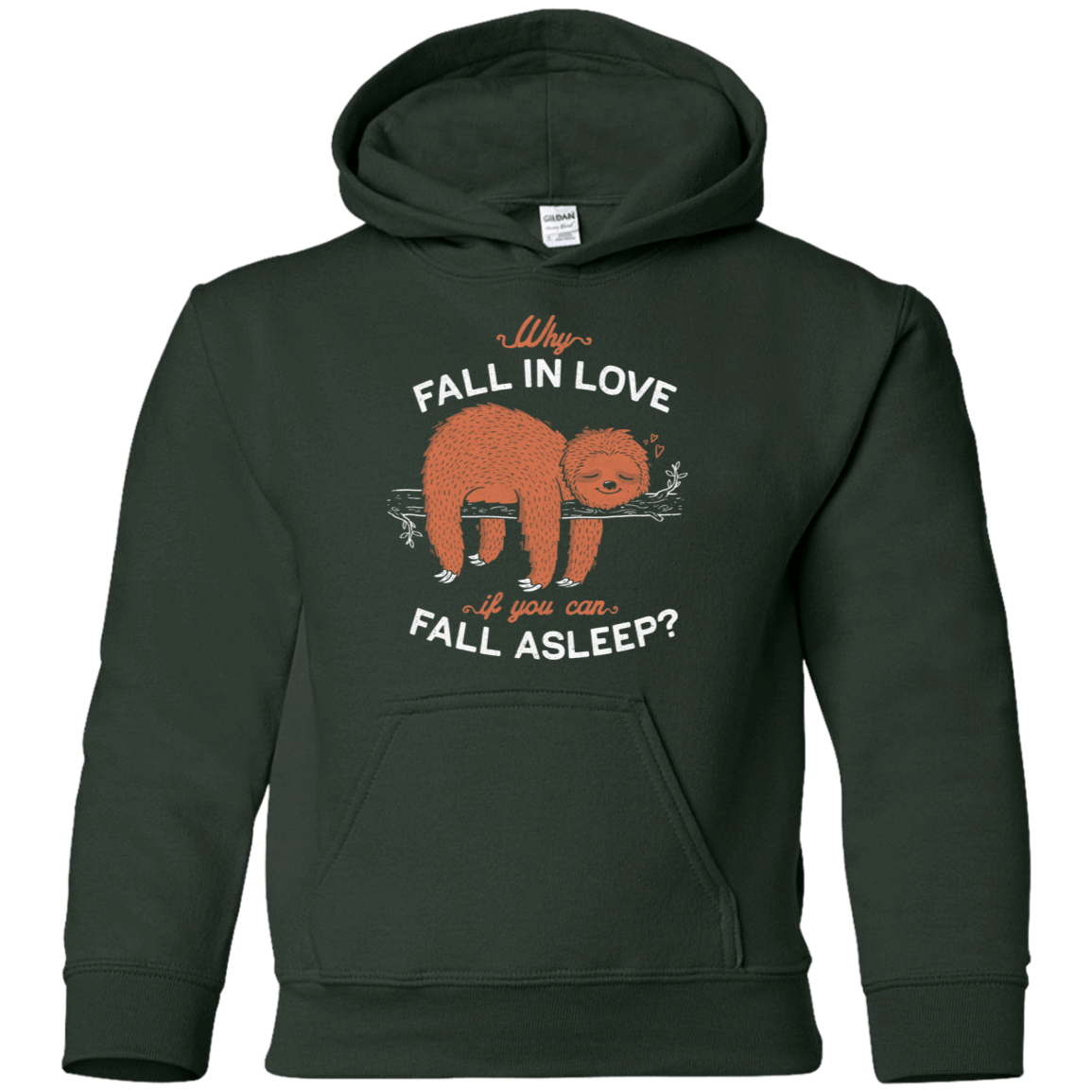 Sweatshirts Forest Green / YS Fall Asleep Youth Hoodie