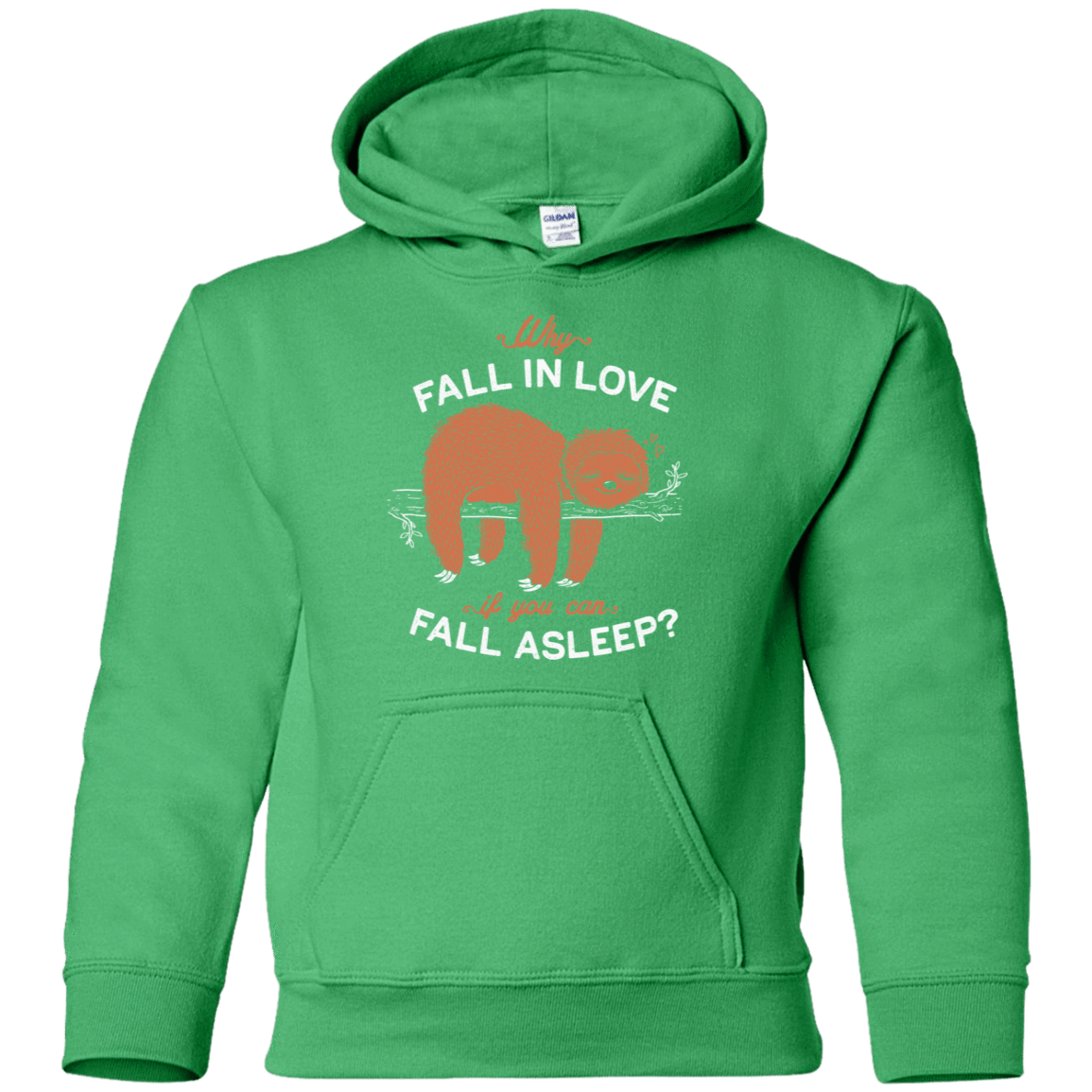 Sweatshirts Irish Green / YS Fall Asleep Youth Hoodie