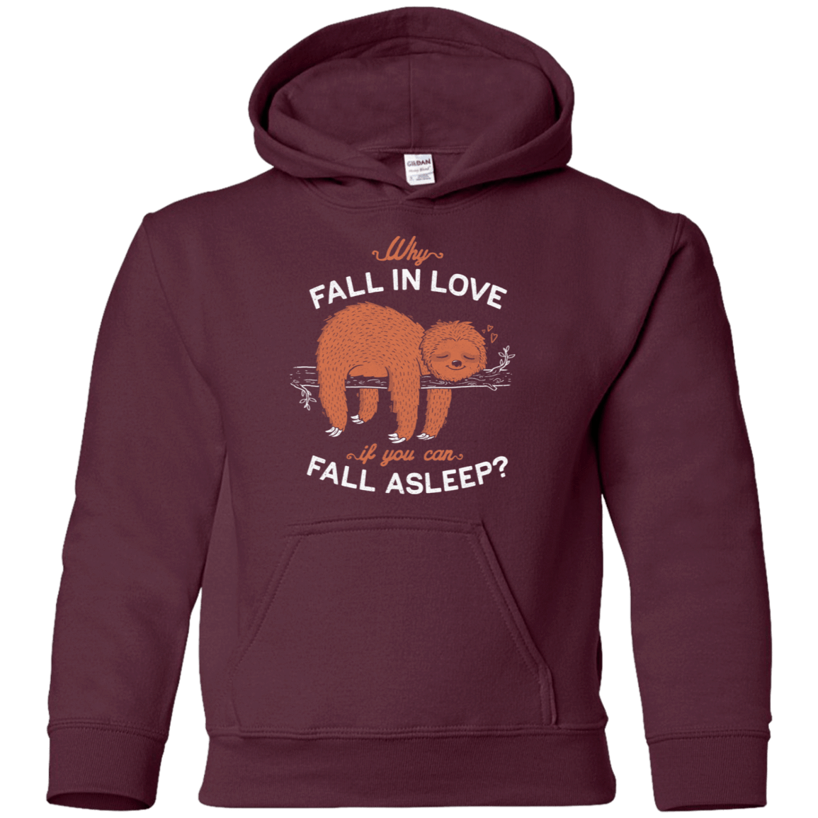 Sweatshirts Maroon / YS Fall Asleep Youth Hoodie