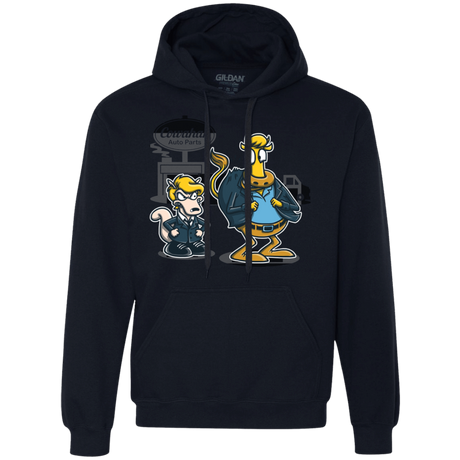 Sweatshirts Navy / S Fat Cow in a Little Coat Premium Fleece Hoodie