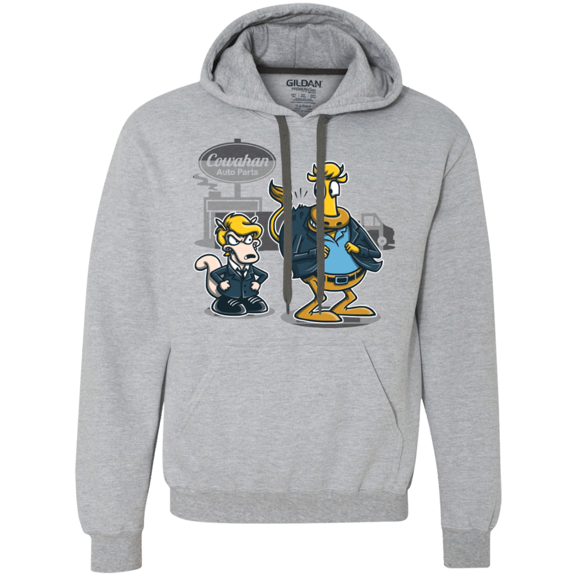 Sweatshirts Sport Grey / S Fat Cow in a Little Coat Premium Fleece Hoodie