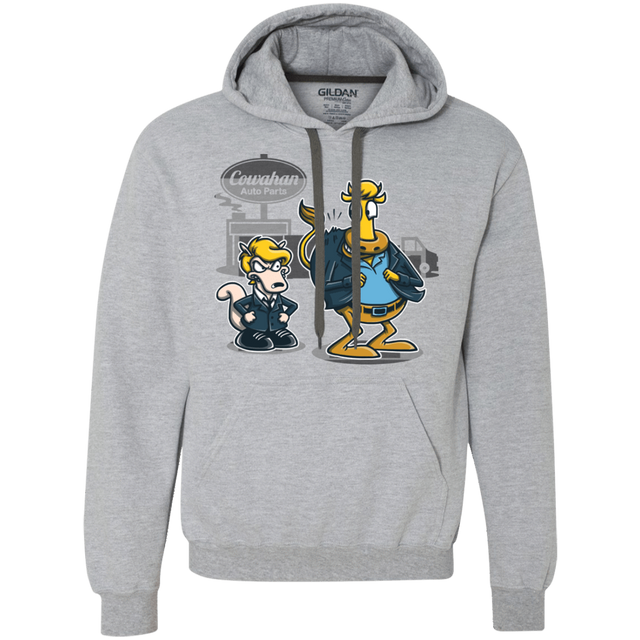 Sweatshirts Sport Grey / S Fat Cow in a Little Coat Premium Fleece Hoodie