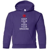 Sweatshirts Purple / YS Feed dragons Youth Hoodie