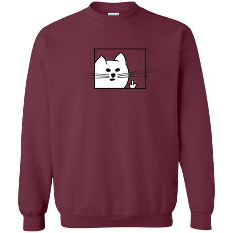 Sweatshirts Maroon / S Feline Flip Crewneck Sweatshirt