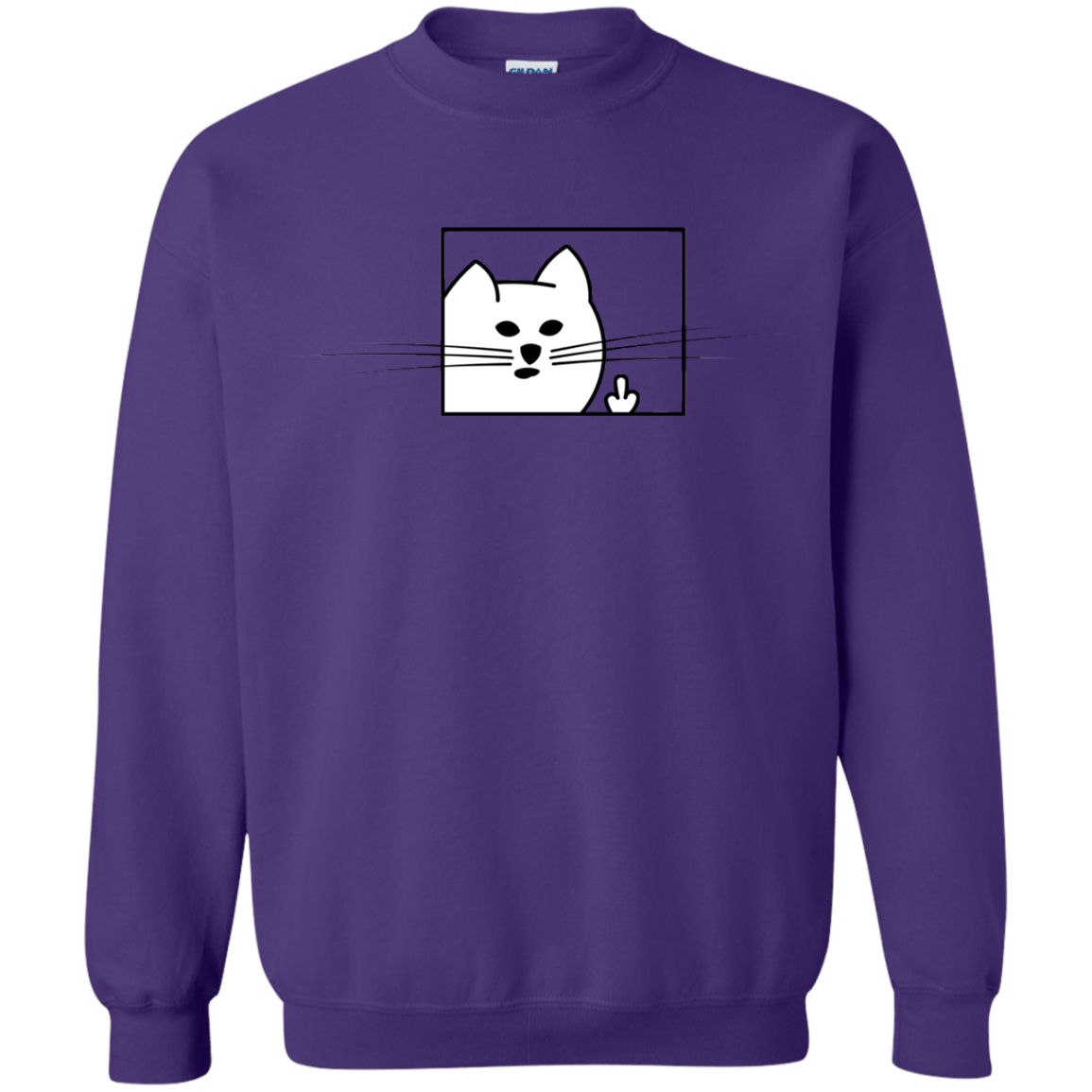 Sweatshirts Purple / S Feline Flip Crewneck Sweatshirt