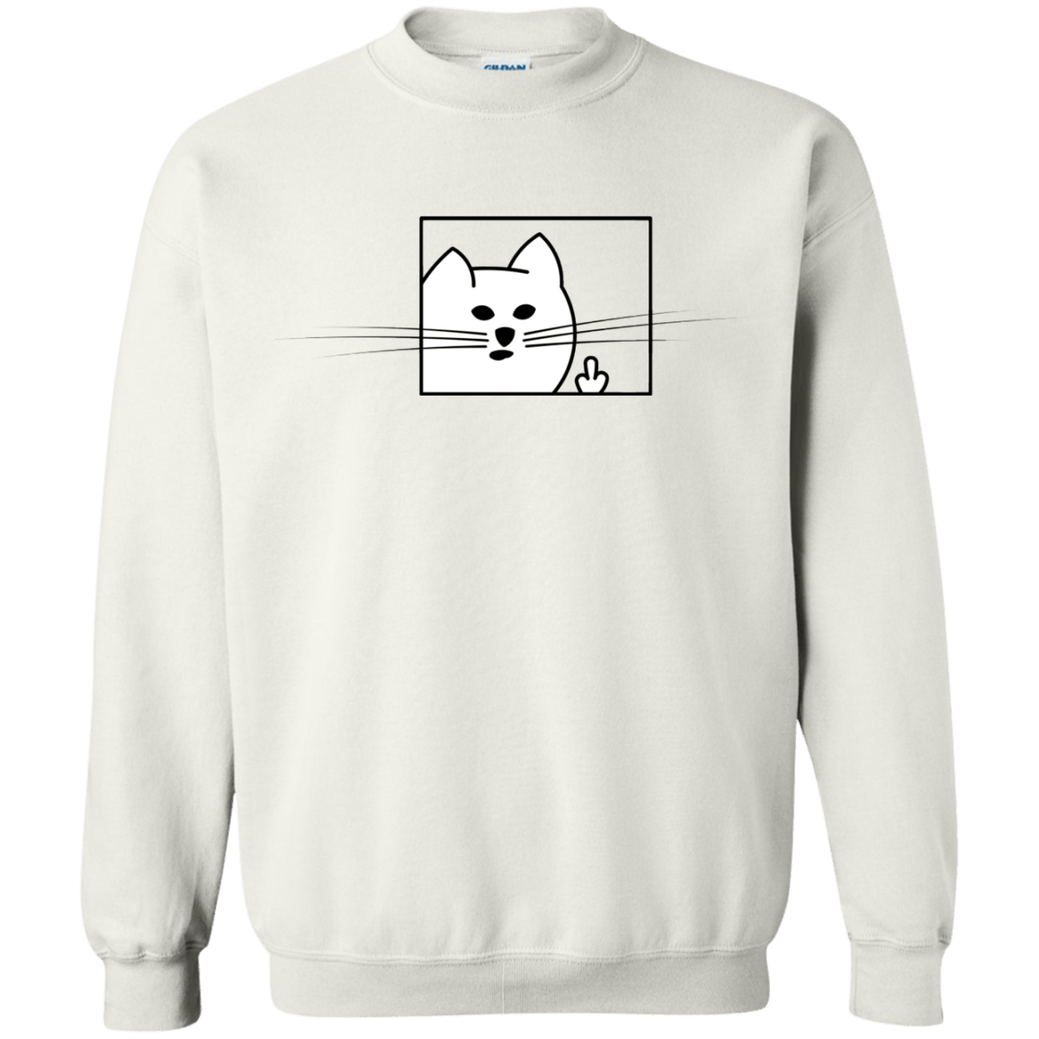 Sweatshirts White / S Feline Flip Crewneck Sweatshirt