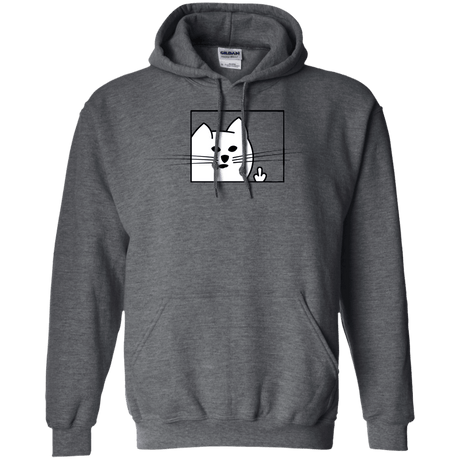 Sweatshirts Dark Heather / S Feline Flip Pullover Hoodie