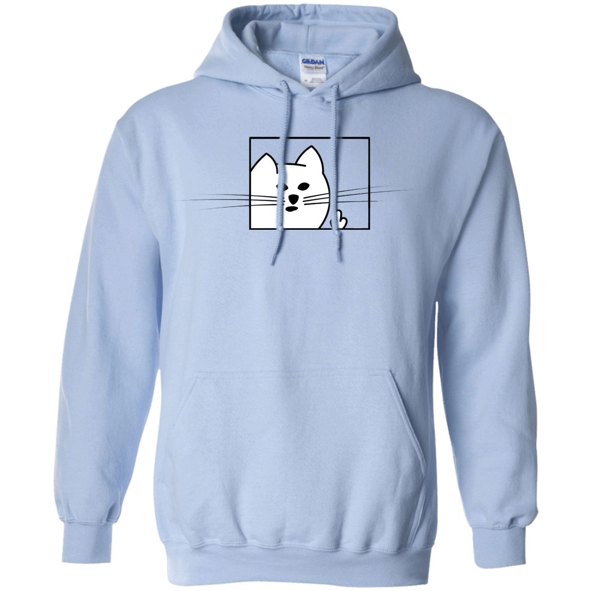Sweatshirts Light Blue / S Feline Flip Pullover Hoodie