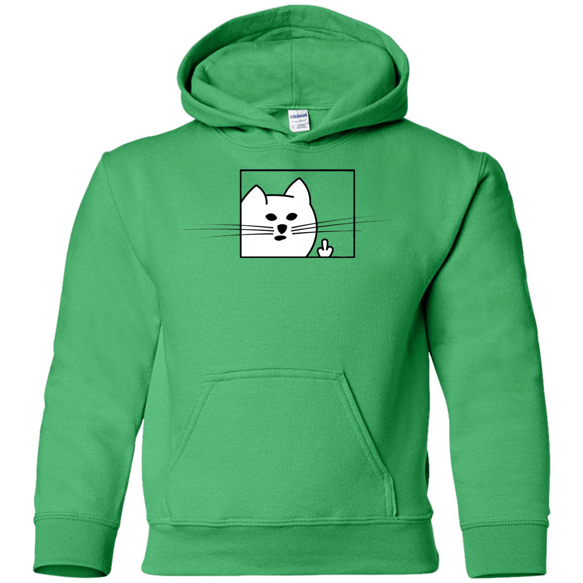 Sweatshirts Irish Green / YS Feline Flip Youth Hoodie