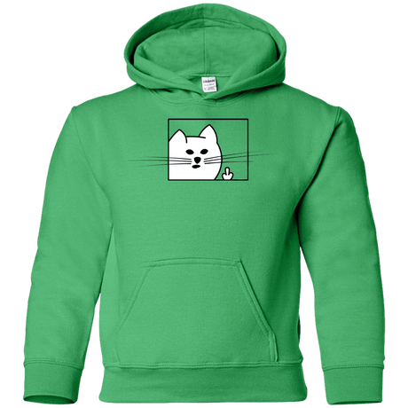 Sweatshirts Irish Green / YS Feline Flip Youth Hoodie