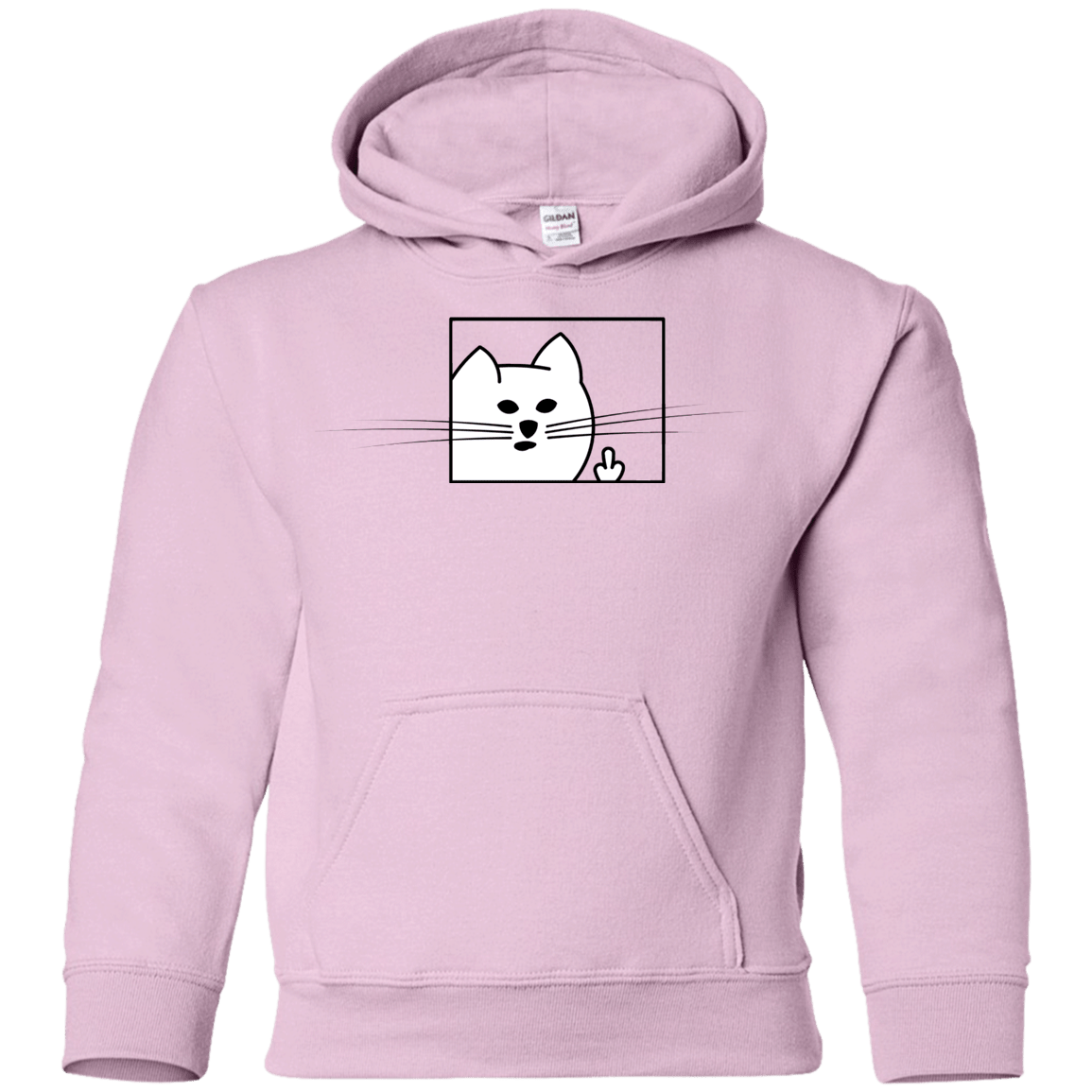 Sweatshirts Light Pink / YS Feline Flip Youth Hoodie