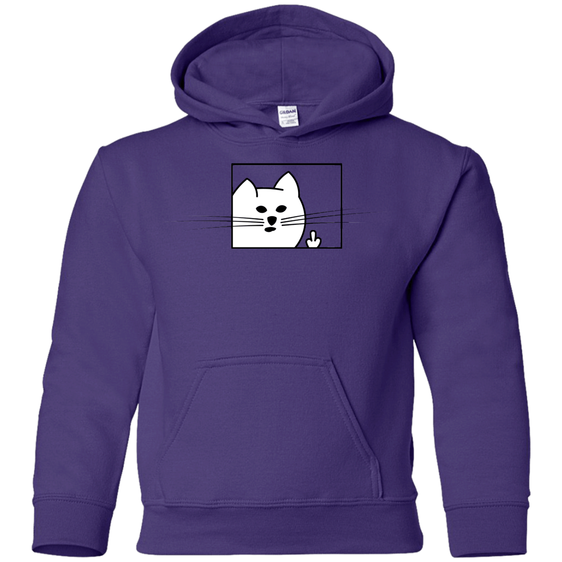Sweatshirts Purple / YS Feline Flip Youth Hoodie
