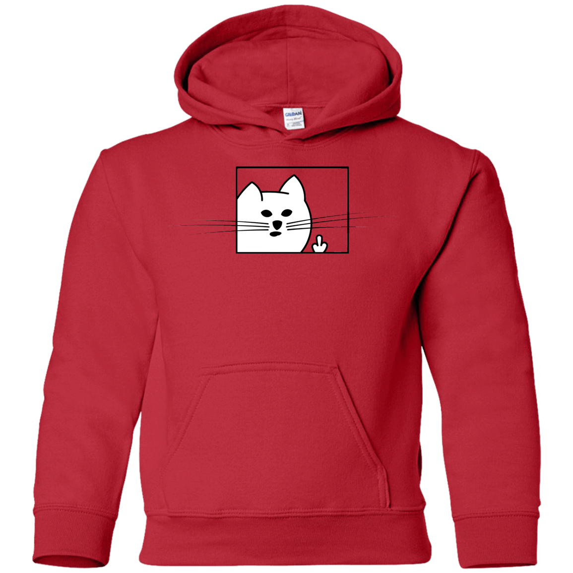 Sweatshirts Red / YS Feline Flip Youth Hoodie