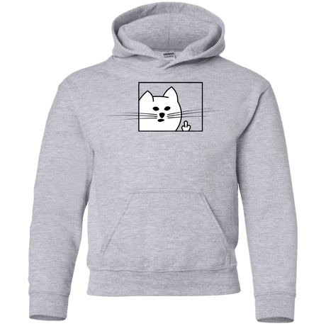 Sweatshirts Sport Grey / YS Feline Flip Youth Hoodie
