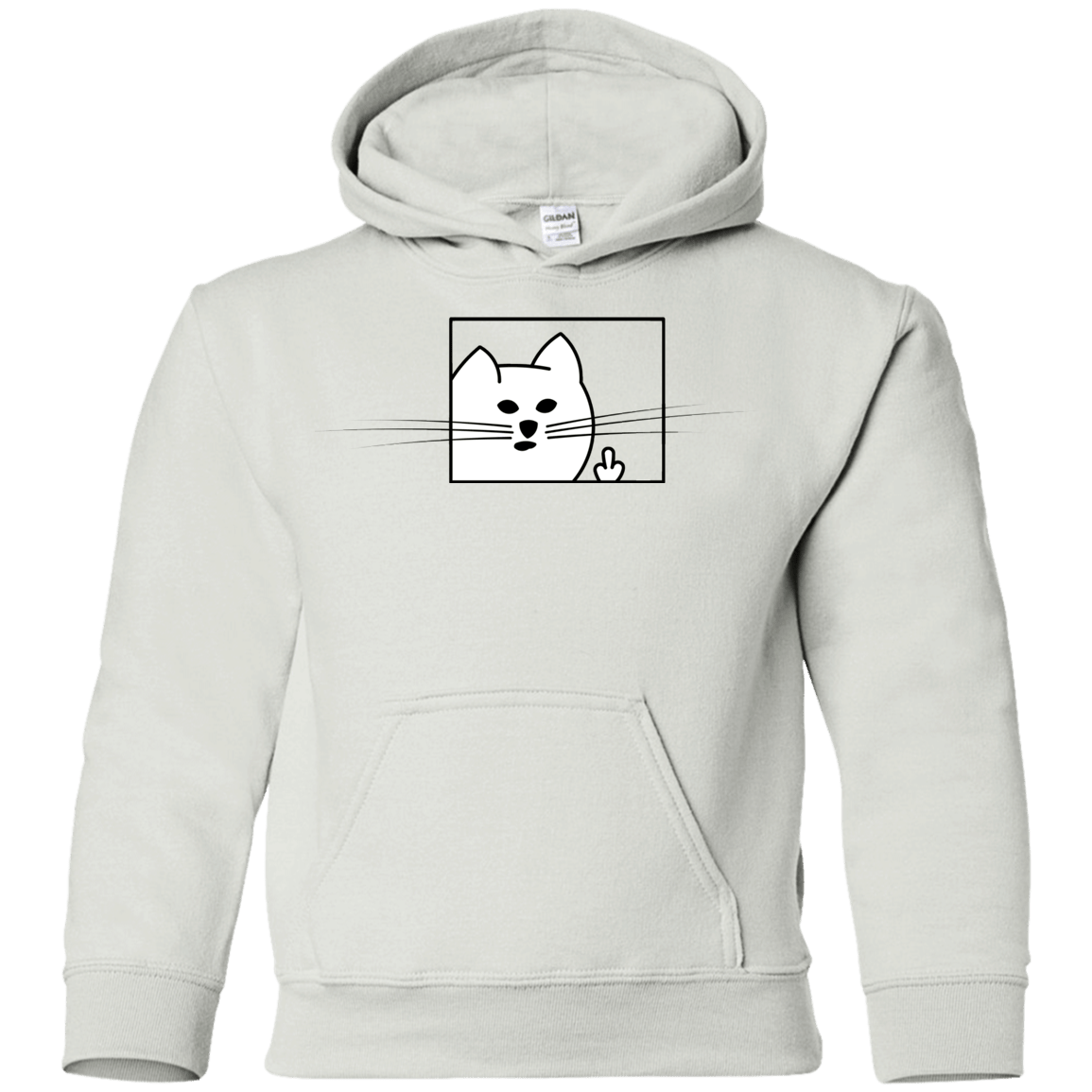 Sweatshirts White / YS Feline Flip Youth Hoodie