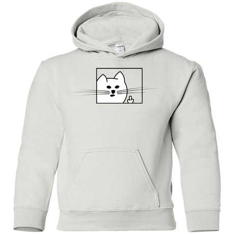 Sweatshirts White / YS Feline Flip Youth Hoodie